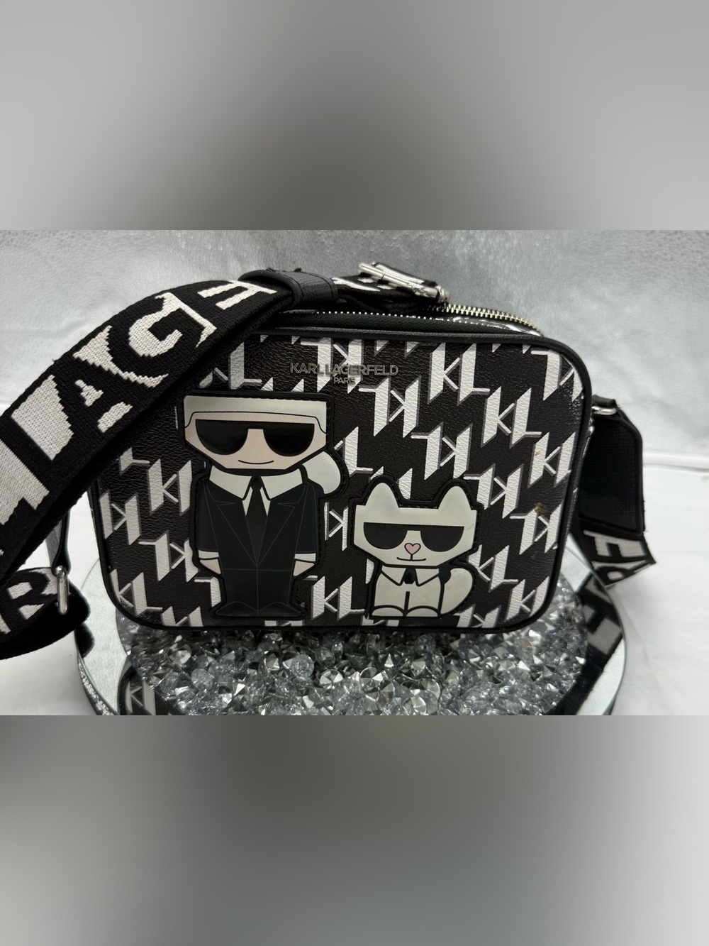Karl Lagerfeld Paris Maybelle camera crossbody bag,